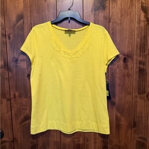 Yellow V-Neck Women’s Top